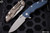 Rick Hinderer Knives XM-18 3.5" Slicer Knife Black/Blue G10, Battle Bronze