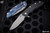Rick Hinderer Knives XM-18 3.5" Slicer Knife Black G10, Battle Blue