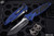 Microtech Socom Elite Manual Navy Blue Folding Knife 4" Black Tanto 161-1NA