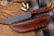 Toor Knives Field 1.0 Fixed Blade Knife Walnut/Copper 6.25" "Battleship Grey"