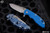 Rick Hinderer Knives XM-18 3.5" Spear Point Knife Blue G10, Stonewash Blue