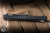 Microtech Hera OTF Automatic Knife Black Aluminum 3" M390 Dagger Stonewash Serrated 702-12