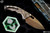 Heretic Knives Medusa Automatic, Flamed Titanium, 3.25" Bronze Tanto H011-7A-FTi