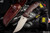 Rick Hinderer Emmett Burrgundy Micarta Fixed Blade Knife 3.83" Bowie Stonewash