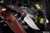 Rick Hinderer Emmett Burrgundy Micarta Fixed Blade Knife 3.83" Bowie Stonewash