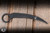 Microtech/Bastinelli Knives "Feather" Fixed Blade Knife 3" Distressed Black Full Serrated  215-3DBKS-FLAG