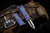 D Rocket Designs Tallin Single Action Automatic OTF Knife Iridescent Blue 1.9" Dagger