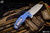 Kizer Vanguard Mini Sheepdog C01C Flipper Knife Blue G10 2.6" Satin