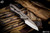RIP Knives Custom "Fury Mini" Rocked Titanium 2.75" Blasted Chisel Blade