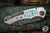 Heretic Knives Custom "Pariah" Dual Action Stainless Abalone Inlay 4" Bronze Ball Bearing Damascus 
