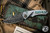 Heretic Knives Custom "Pariah" Dual Action Stainless Abalone Inlay 4" Bronze Ball Bearing Damascus 