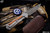 Chris Reeve Knives Large Sebenza 31 Natural Canvas Micarta Knife 3.6" Boomerang Damascus Drop Point L31-1214