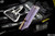 D Rocket Design Revenge "Fukushu" Purple Rocket Motif Front Flipper Titanium 3" M390