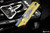 D Rocket Design Revenge "Fukushu" Gold Rocket Motif Front Flipper Titanium 3" M390
