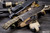 Stroup Knives Custom BK1 Fixed Blade Knife Camo Canvas Micarta 7.75" Textured Drop Point BK1-CAMO-C-S