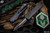 Heretic Knives Manticore E OTF Automatic Knife "Breakthrough Blue" 3" Dagger Battleworn Black H028-8A-BRKBLU