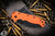 Demko Knives AD20.5 Shark Foot Shark Lock Folding Knife Orange Grivory 3" Black DLC