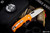 Demko Knives AD20.5 Shark Foot Shark Lock Folding Knife Orange Grivory 3" Stonewash