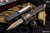 Microtech Dirac Delta OTF Automatic Knife Black 3.75" Bronze Dagger Apocalyptic SW Serrated 227-15