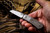 Enrique Pena X-Series Micro Apache Front Flipper Knife Brown Canvas Micarta 2" M390 Satin