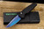 Protech TR-3 SB Tactical Response Automatic Knife Black w/ Abalone Button 3.5" Sapphire Blue Clip Point