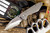 RIP Knives Custom "Fury Mini" Titanium 2.75" Satin Harpoon Timascus Clip