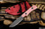 Hawk Creek Armory "Lil Savage" Red Canvas Micarta 2.75" Gray Cerakote SA006