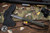 RMJ Tactical Kestrel Feather Tomahawk Dirty Olive G10 13" 80CRV2 Tungsten Grey