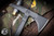 RMJ Tactical Kestrel Feather Tomahawk Dirty Olive G10 13" 80CRV2 Tungsten Grey