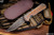 Chris Reeve Knives Large Sebenza 31 Natural Micarta Inlay/Titanium Knife 3.6" Raindrop Damascus L31-1218