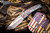 Medford Knives Midi Marauder Titanium Flamed "Starry Night" 3.6" Tumbled Tanto