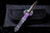 Hawk Knives Deadlock Model C Customized Fat Carbon/Aluminum Purple Accents 3.5" Dagger