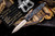 Microtech Makora Customized Black/Blue Carbon Fiber Inlay OTF Automatic Black 3.25" Stonewash Dagger 206-10S