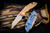 Rick Hinderer Knives XM-18 3.0" Wharncliffe Knife Coyote G10, Battle Blue