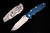 Rick Hinderer Knives "EKclusive" EKlipse Non-Flipper 3.5" Spearpoint Knife Blue/Black G10, Stonewash