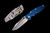 Rick Hinderer Knives "EKclusive" EKlipse Non-Flipper 3.5" Spearpoint Knife Blue/Black G10, Stonewash