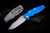 Rick Hinderer Knives "EKclusive" EKlipse Non-Flipper 3.5" Spearpoint Knife Blue G10, Working Finish