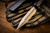 Microtech Dirac Delta OTF Automatic Knife Black 3.75" Dagger Bronze 227-13