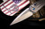 Medford Nosferatu Auto Knife Tumbled Titanium, Brushed Blue HW/Clip 3.5" S35VN Tumbled Spike