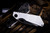 Mick Strider Knives SMF White Aluminum/Flamed Titanium 4" Two Tone Drop Point