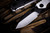 Mick Strider Knives SMF White Aluminum/Flamed Titanium 4" Two Tone Drop Point