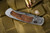 Harber Brand "Regal" Folding Knife Titanium Koa Wood Inlay 2.8" Vegas Forge Damascus