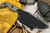 Stroup Knives Custom TU1 Fixed Blade Knife Grey G10 4.5" 1095 Carved Clip Point TU1-GR-G10