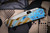 Medford 187 DP Titanium "Blue Line Flag" Folding Knife 3.75" D2 Tumble