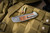 Harber Brand "Regal" Folding Knife Titanium Koa Wood Inlay 2.8" Vegas Forge Damascus