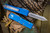 Microtech UTX-85 Spartan OTF Automatic Knife Blue 3" Apocalyptic Stonewash 230-10APBL