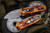 ProTech Runt 5 "Del Fuego" Automatic Knife 1.9" MagnaCut Wharncliffe Stonewash R5301-DF