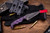 Stroup Knives Custom "MINI" Fixed Blade Knife Purple G10 3" 1095 Carved Pike MINI-P-G10