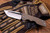 A2D Attn2Detail Mercantile Mark 3 Medium Bronze Titanium Double Divot 3" Satin Tanto