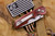 A2D Attn2Detail Mercantile Mark 3 Medium Barlock Chocolate Micarta 3" Satin Tanto